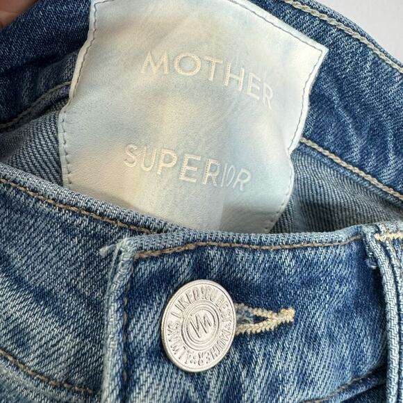 Mother Superior High Waisted Study Hover Straight Jeans Something Reveal Sz. 26 - Picture 9 of 16